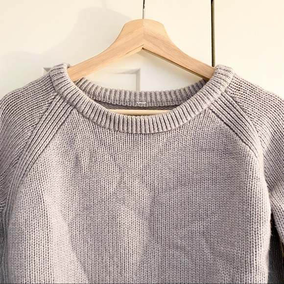 Lululemon Yin To You Crewneck Merino Wool Chunky Knit  Sweater Split Side - Picture 5 of 11